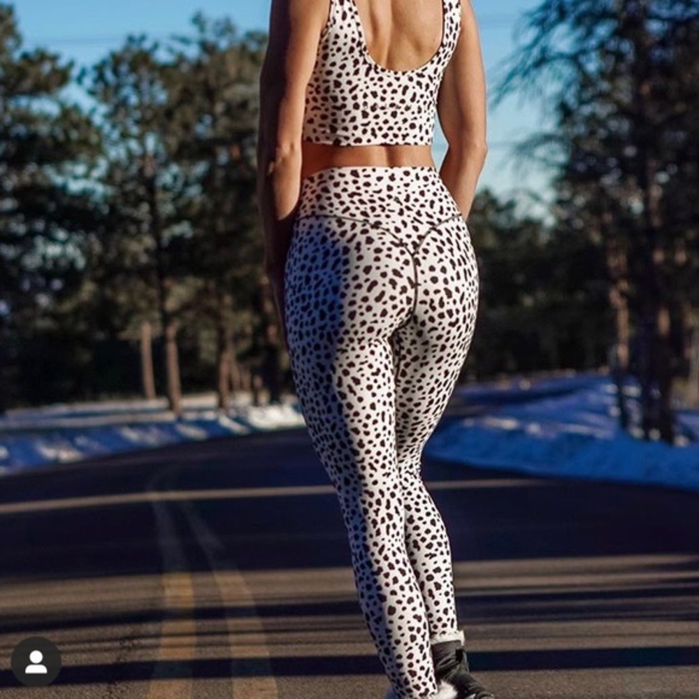 Balance Athletica Kingdom Snow Leopard Leggings and Crop